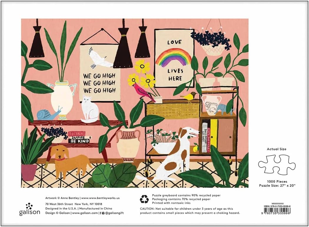 Detalle 2 de Galison Love Lives Here 1054-piece jigsaw 🧩