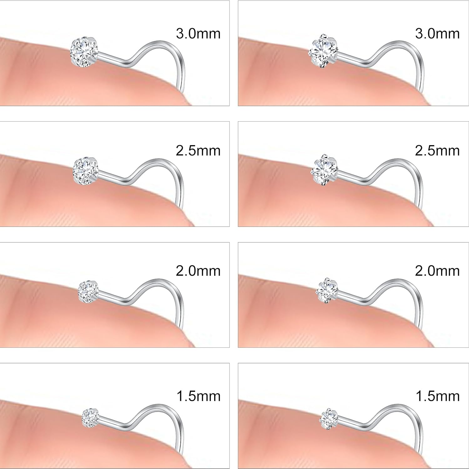 Detalle 2 de XoCiuKe Nose Studs, 20G