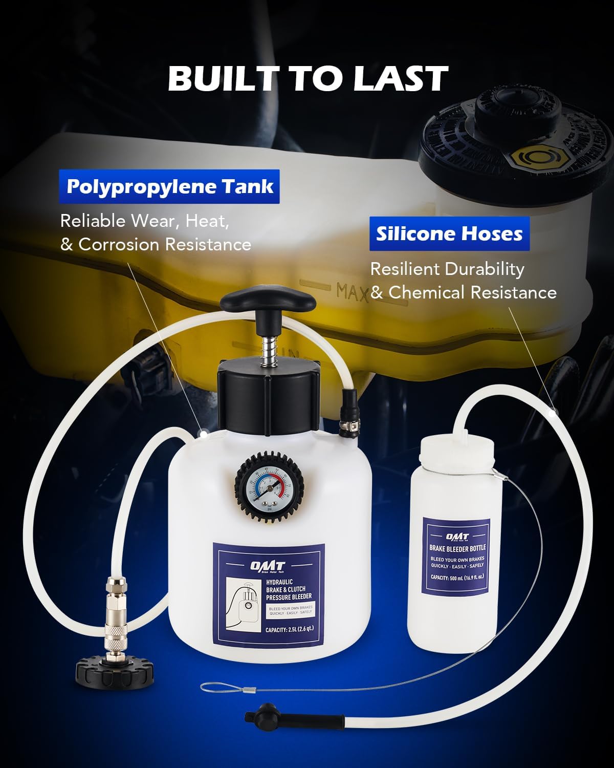 Thumbnail 6 de Orion Motor Tech Pressure Bleeder (2.5L) with 50.7mm Adapter for 1-Person Brake Fluid Bleeding