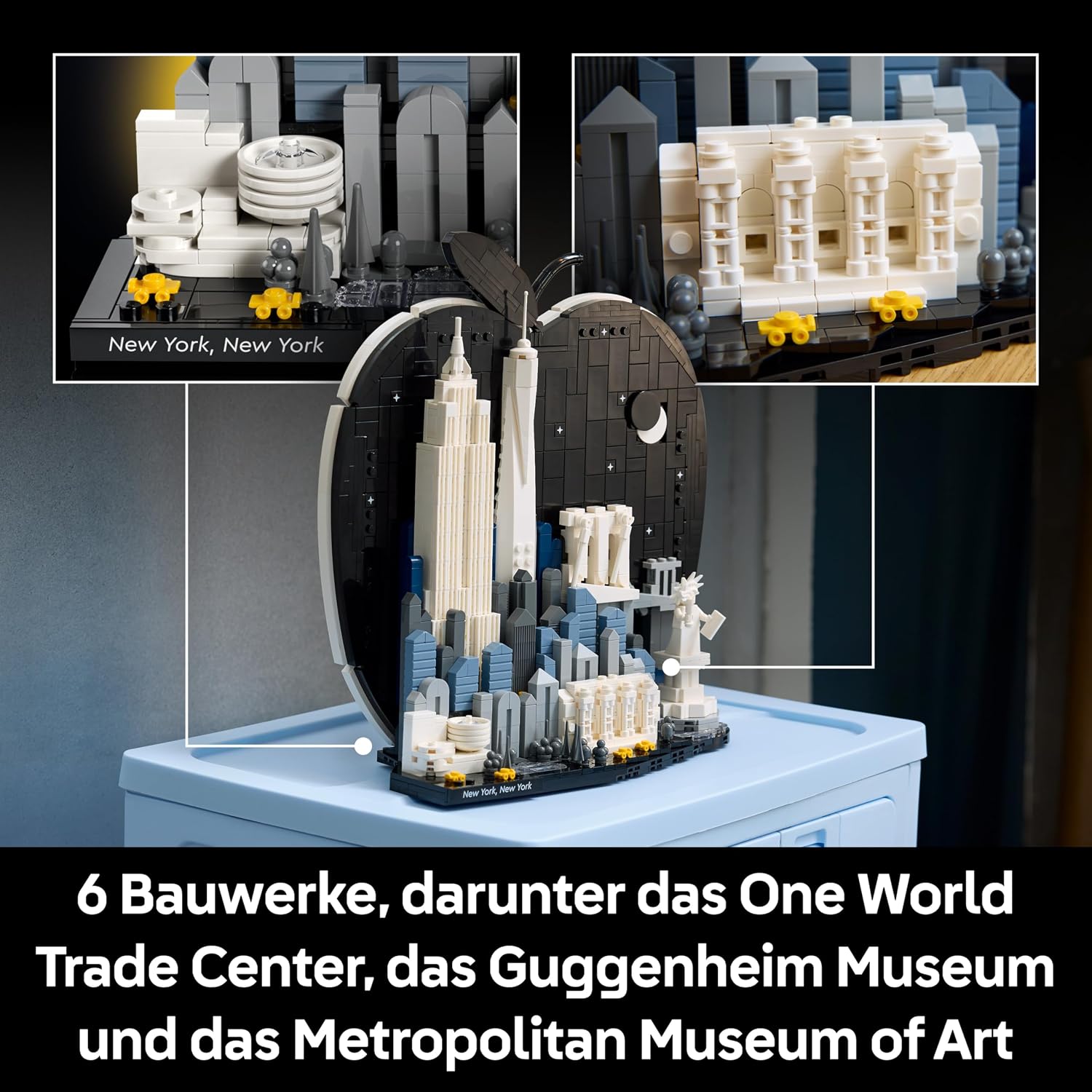 Thumbnail 4 de LEGO Architecture New York City – The Big Apple (21066): Minimalistische 3D-Dekoration für Erwachsene