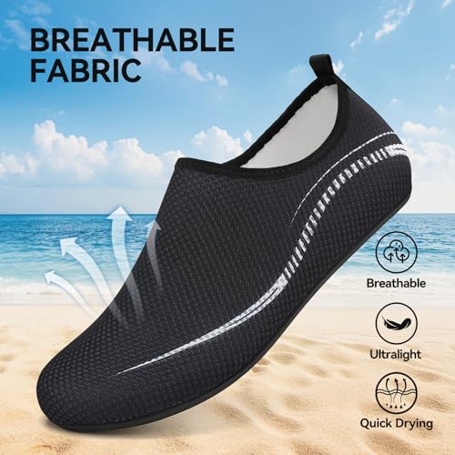 Detalle de Gitzing Water Shoes Beach Shoes for Women and Men – Sea-996BK (3UK/35EU)