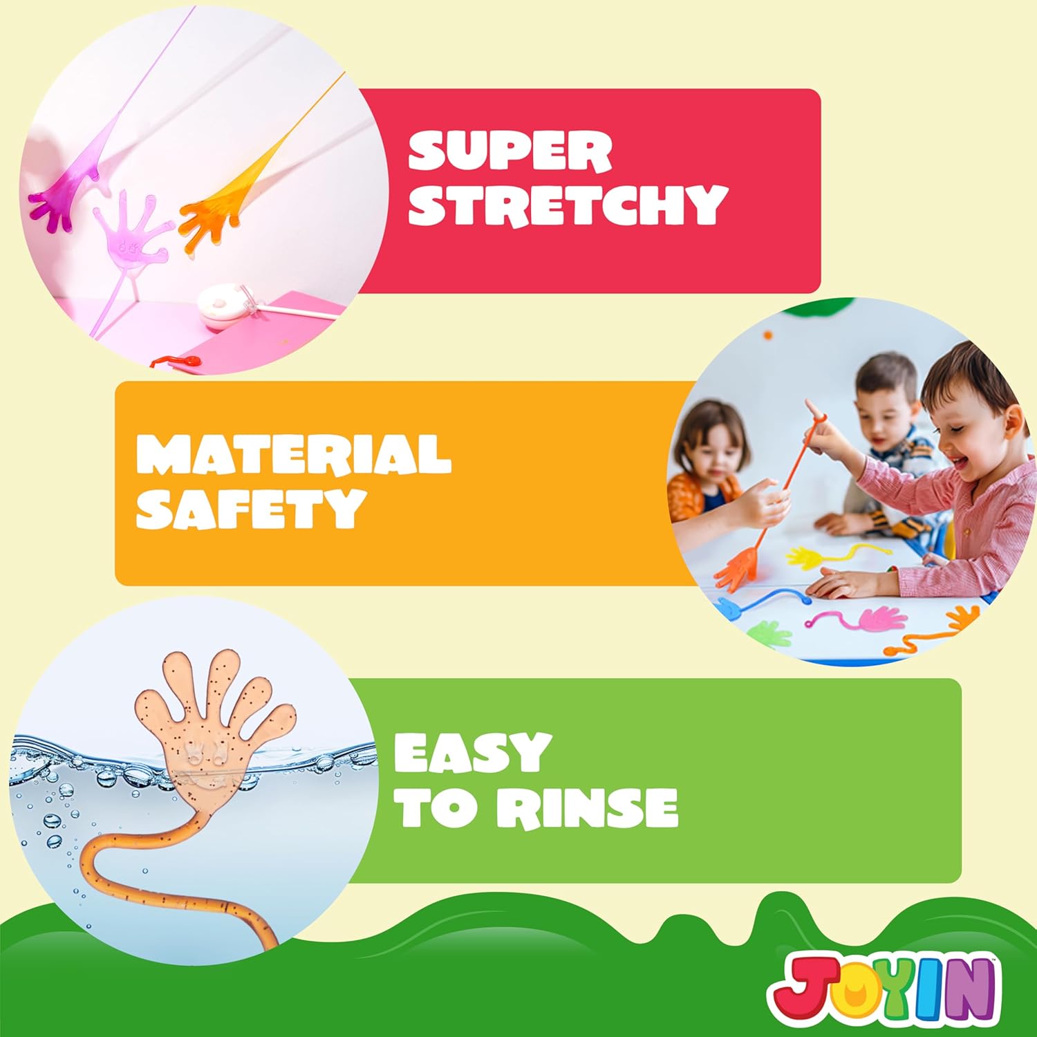 Thumbnail 3 de JOYIN 120Pcs Glitter Sticky Hands Party Favors