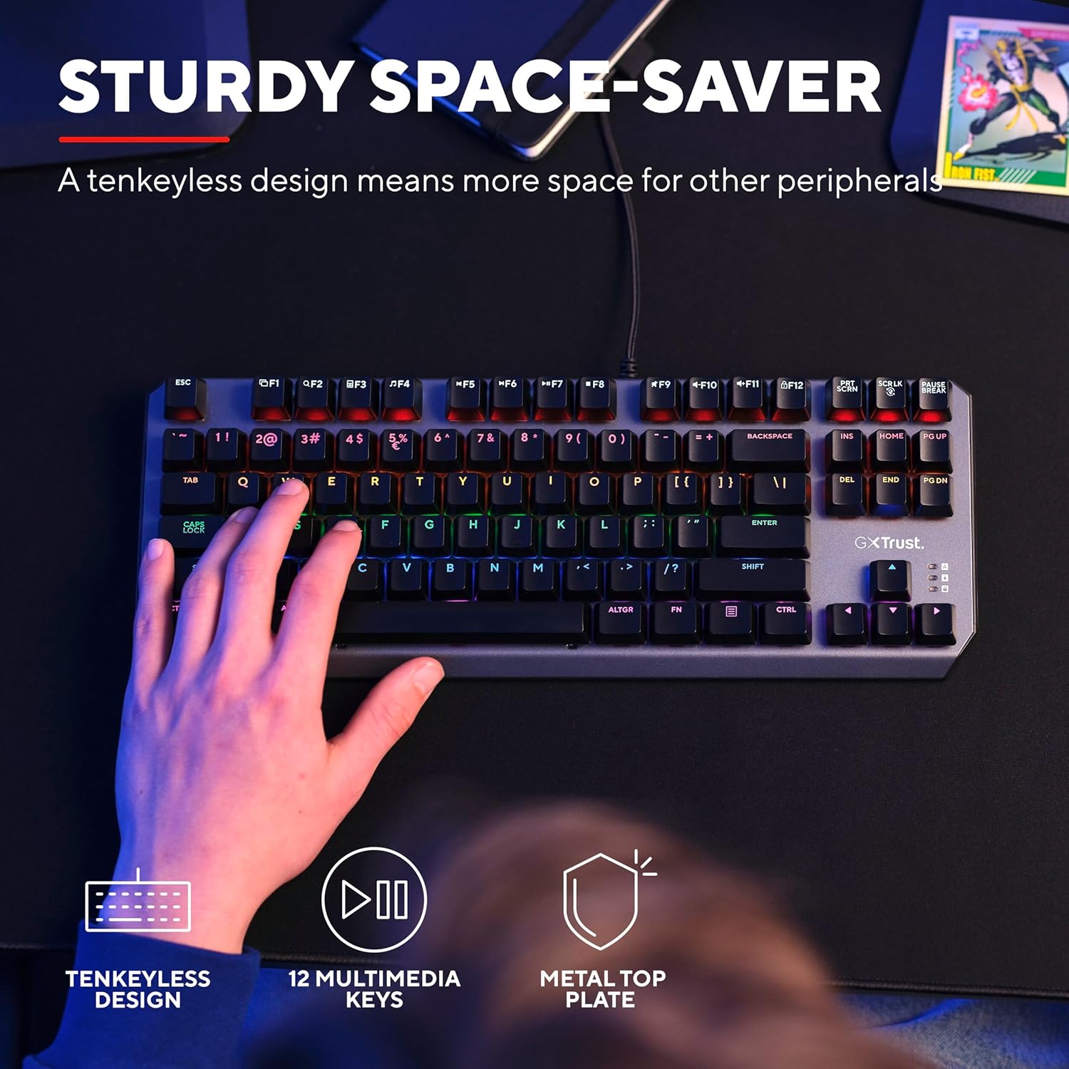 Thumbnail 2 de Trust Gaming GXT 834 Callaz TKL 80% keyboard