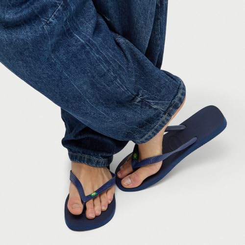 Detalle de Havaianas Top Brasil, chanclas unisex azul marino, talla 45 EU