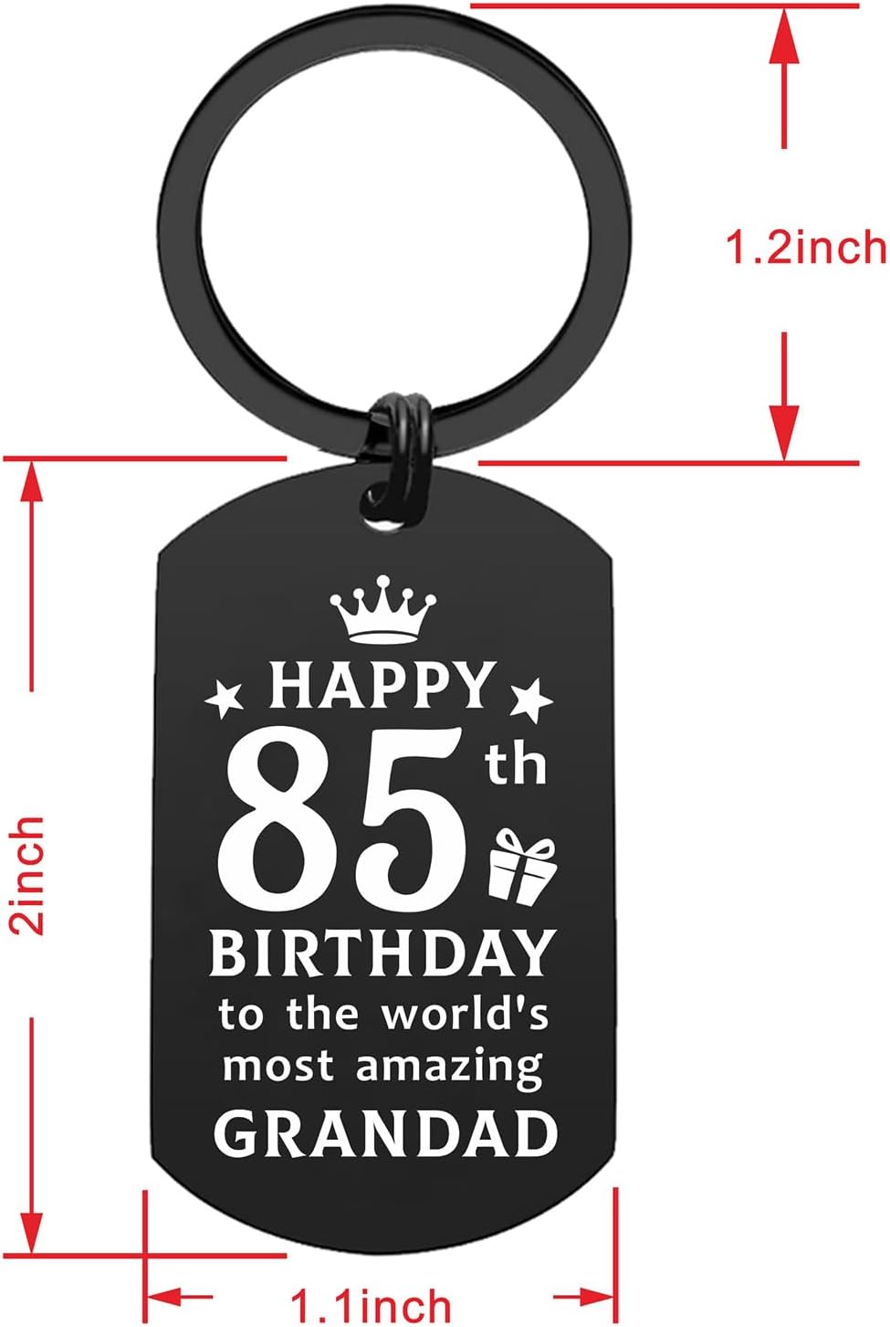 Thumbnail 1 de ENGZHI Grandad Birthday Gifts Keyring 85th