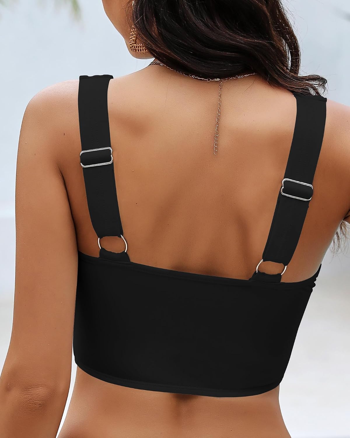 Detalle de GRAPENT Bikini Top Knot Twist Cut-Out Top