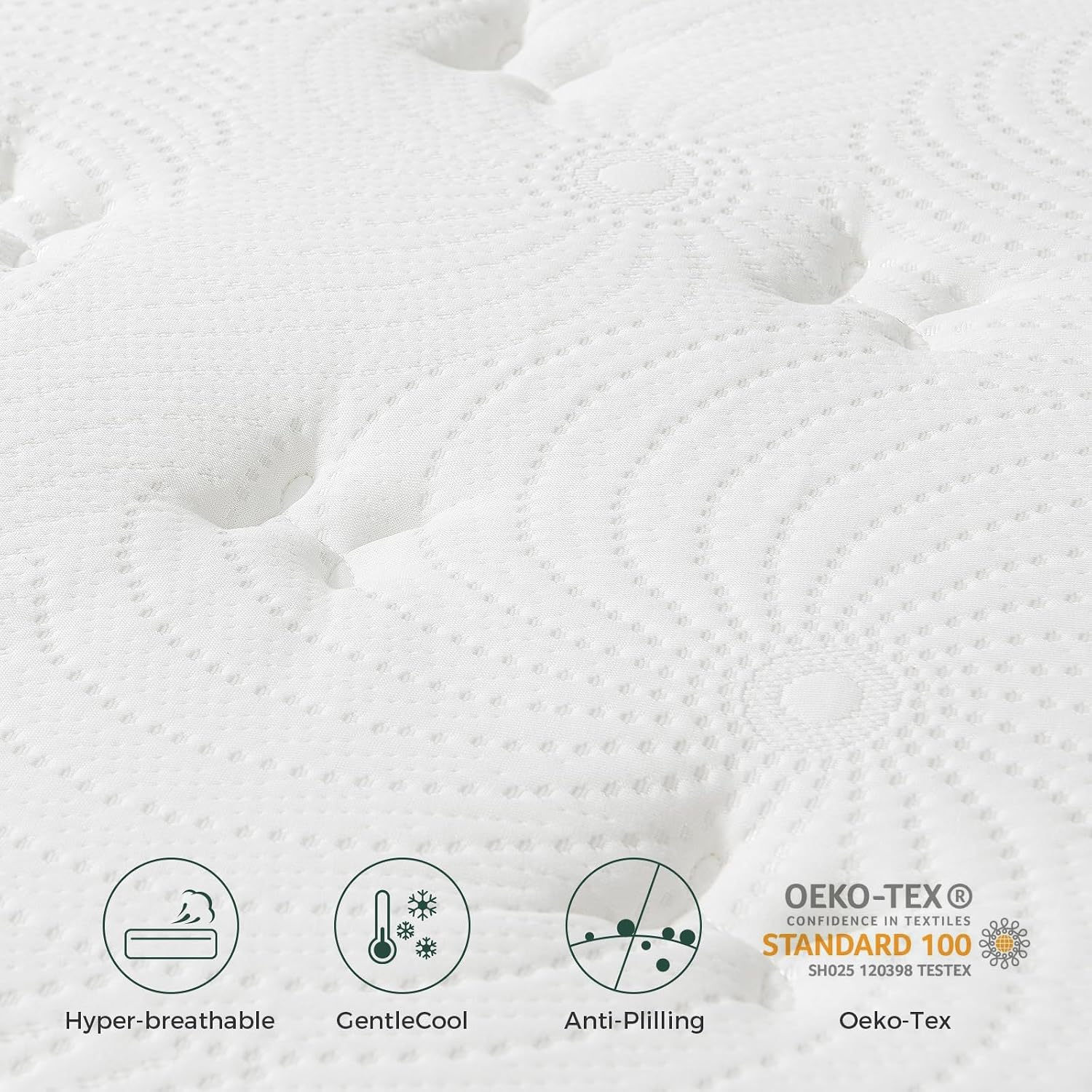 Thumbnail 2 de Inofia Small Double Mattress 4ft, 10.6in Hybrid with Zoned Pocket Spring