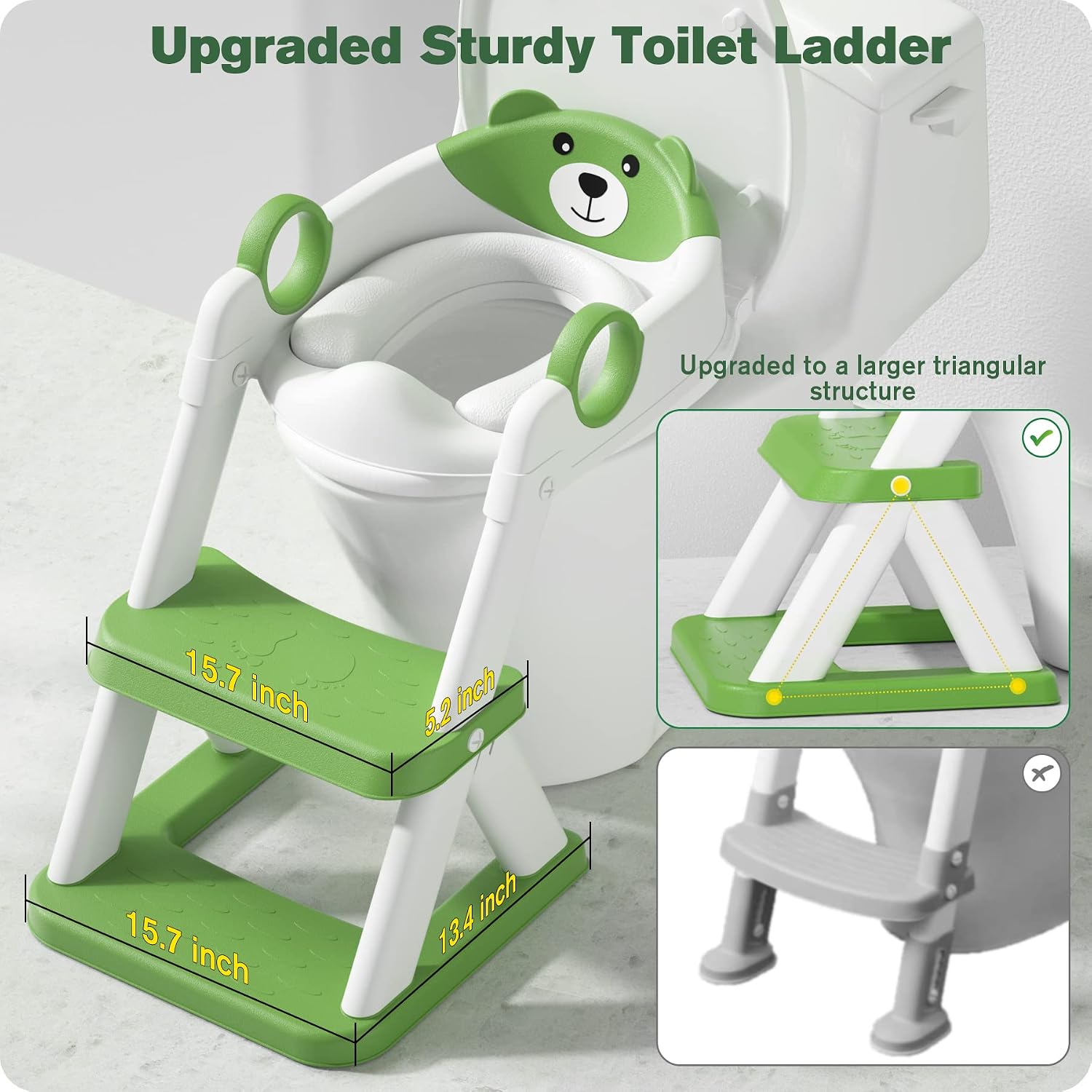 Detalle de Rabb 1st Toilettenleiter 2‑in‑1 Kindersitz