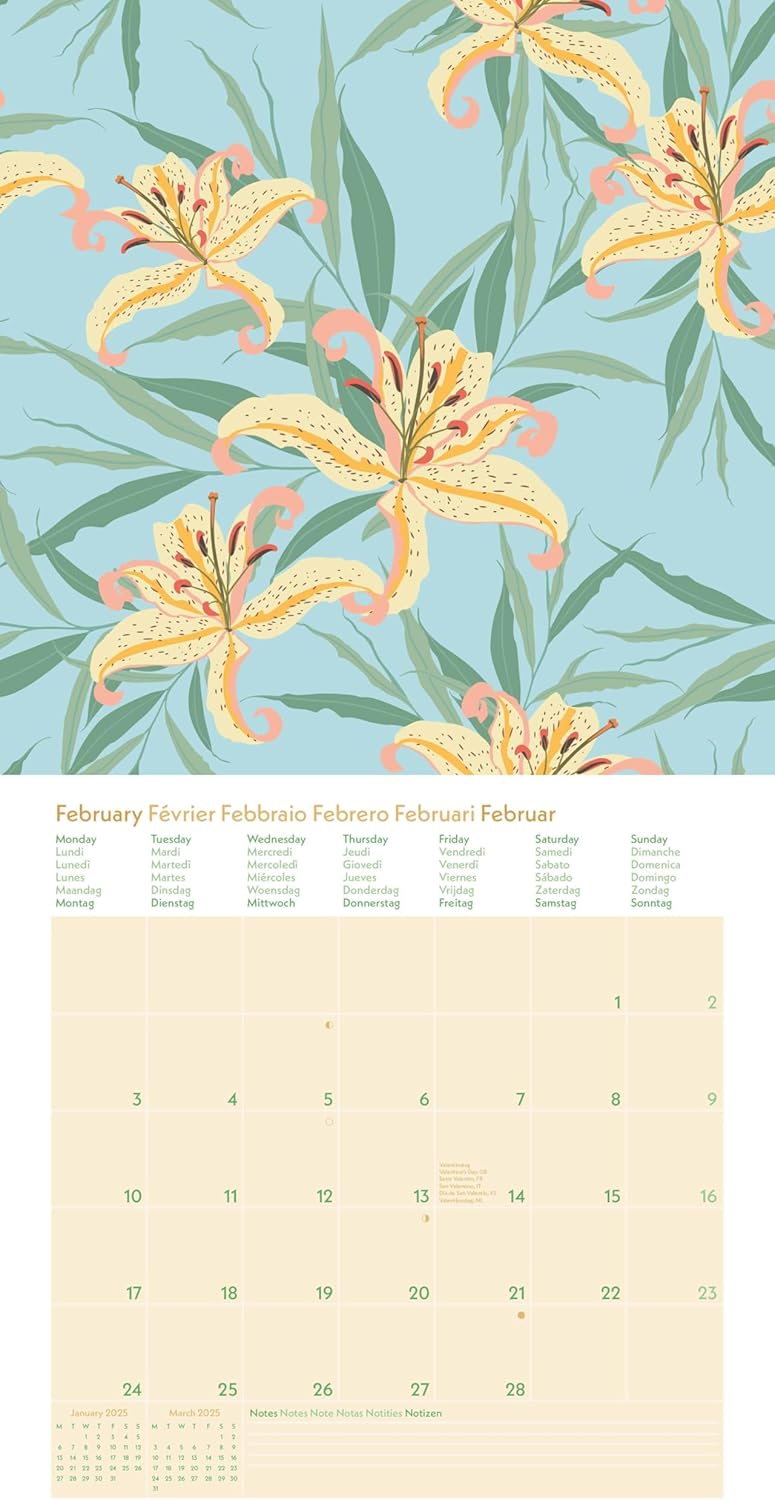 Thumbnail 4 de GreenLine Floral 2025 Broschürenkalender (30x30 cm) – Wandkalender mit Platz für Notizen