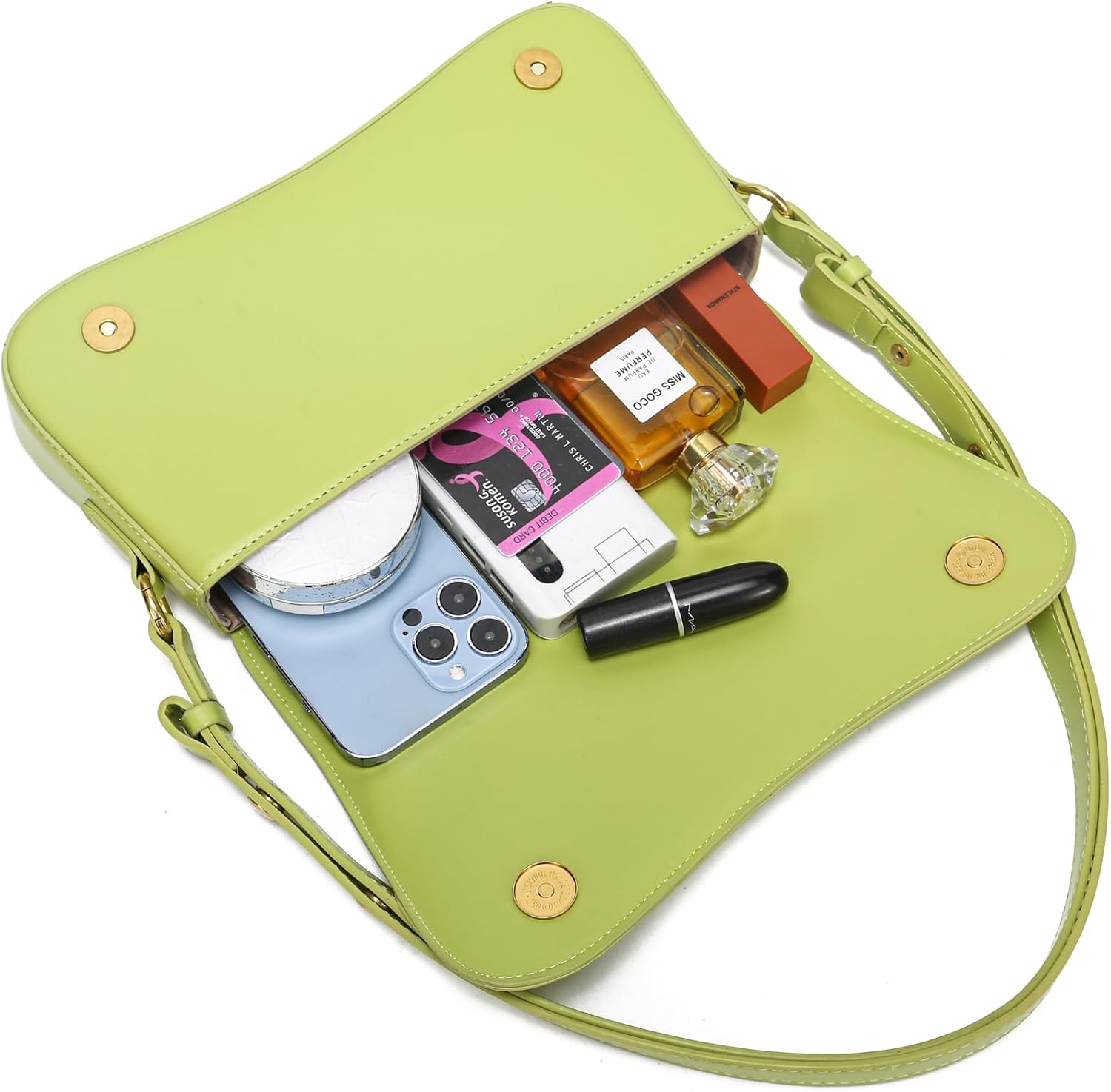 Thumbnail 4 de JOLLQUE Crescent Shoulder Bag for Women – Small Leather Strap Dumpling Handbag