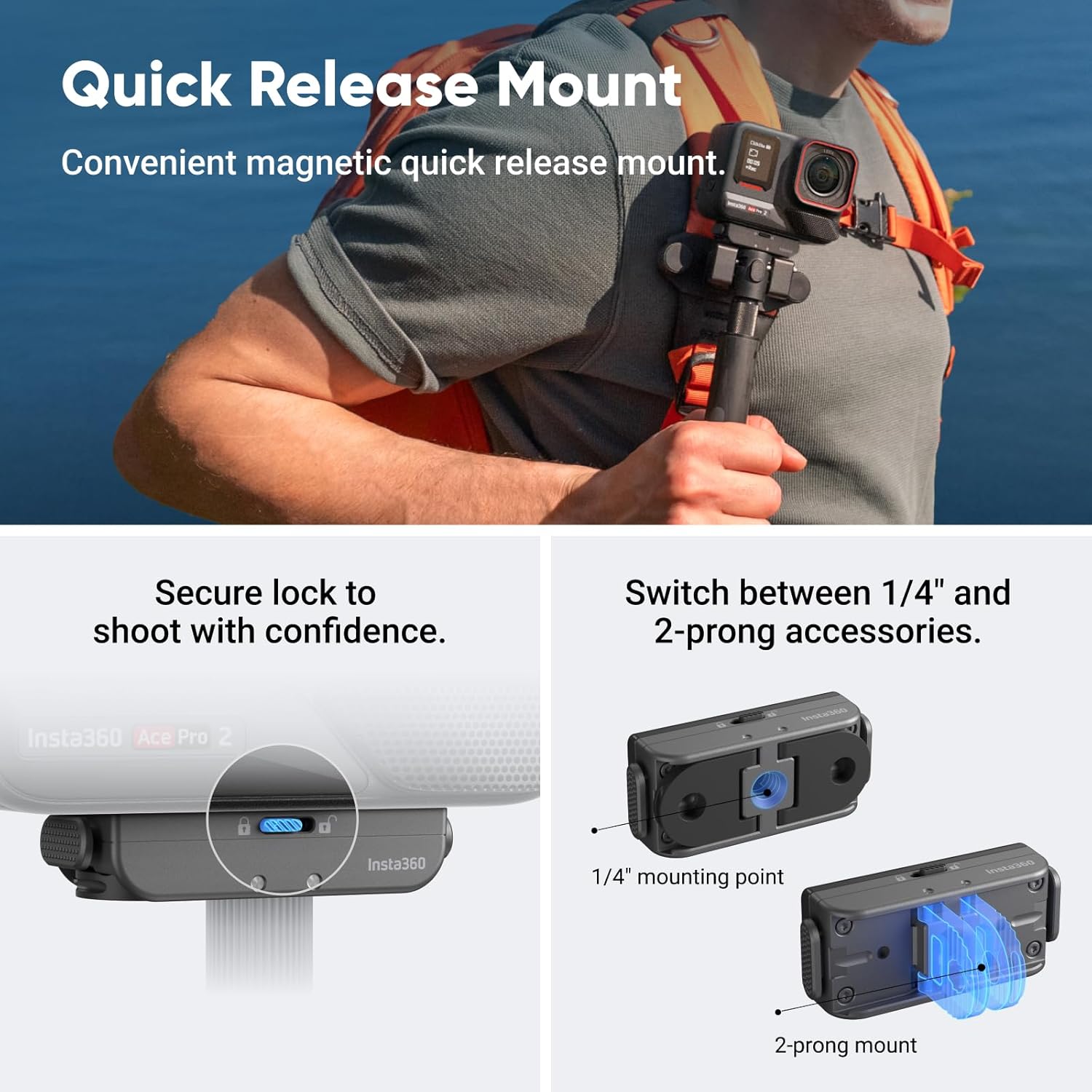 Thumbnail 3 de Insta360 Ace Pro 2 Ultimate Bundle — 8K Waterproof Action Camera with Leica Co-Engineered Optics