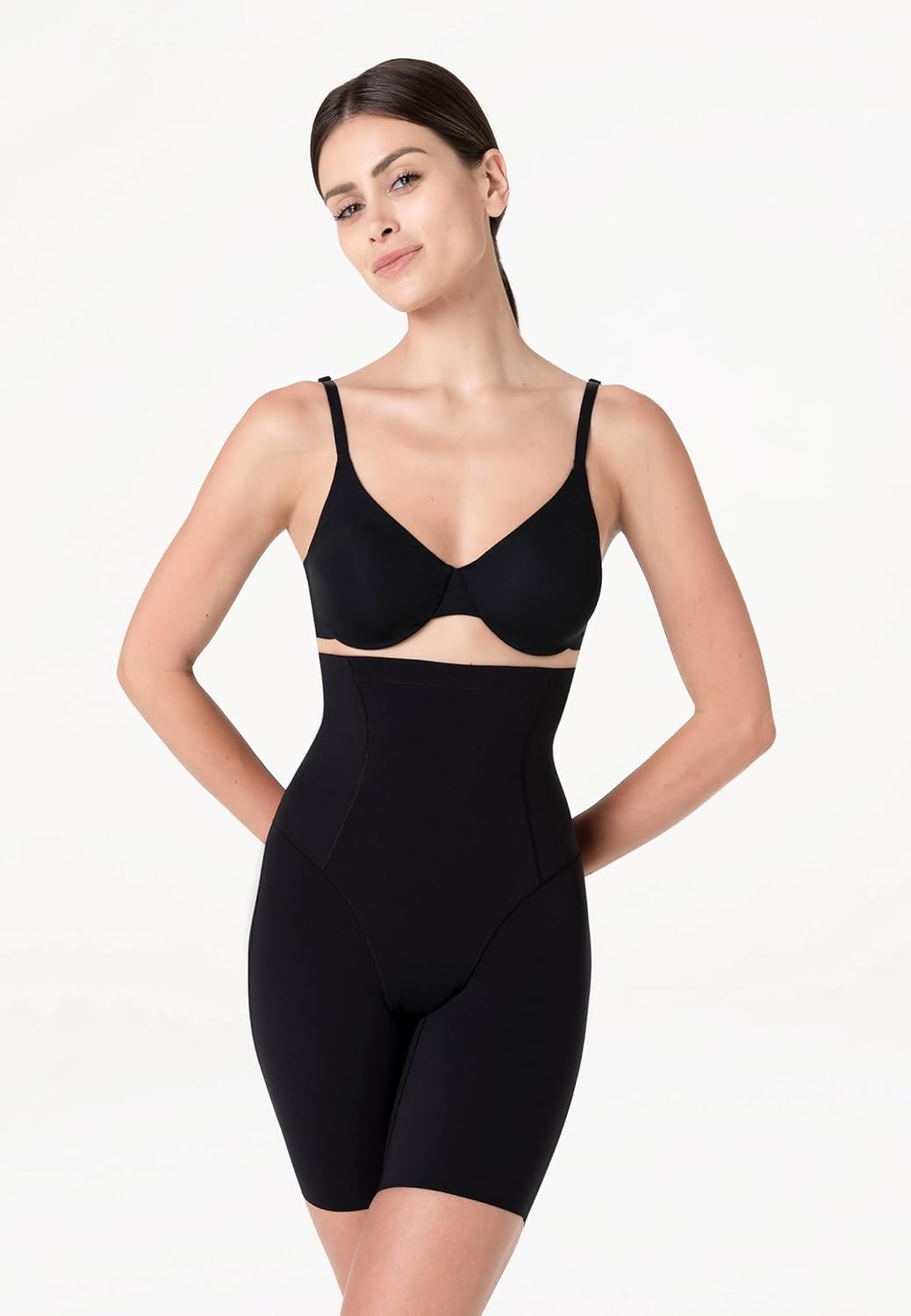 Detalle 2 de Lovable guaina modellante a pantaloncino con gamba lunga, vita alta e effetto invisibile Sculpt Shaping