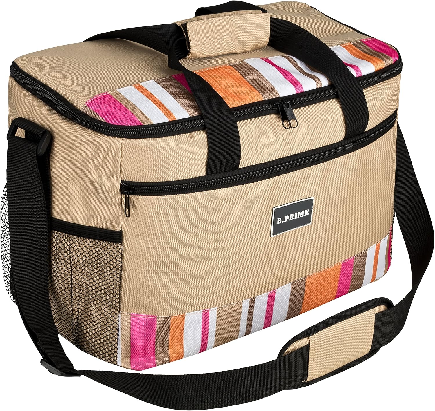 Detalle de B.PRIME Borsa Termica 20L Classic – 36 x 26 x 22 cm: leggera e pratica per picnic e viaggi