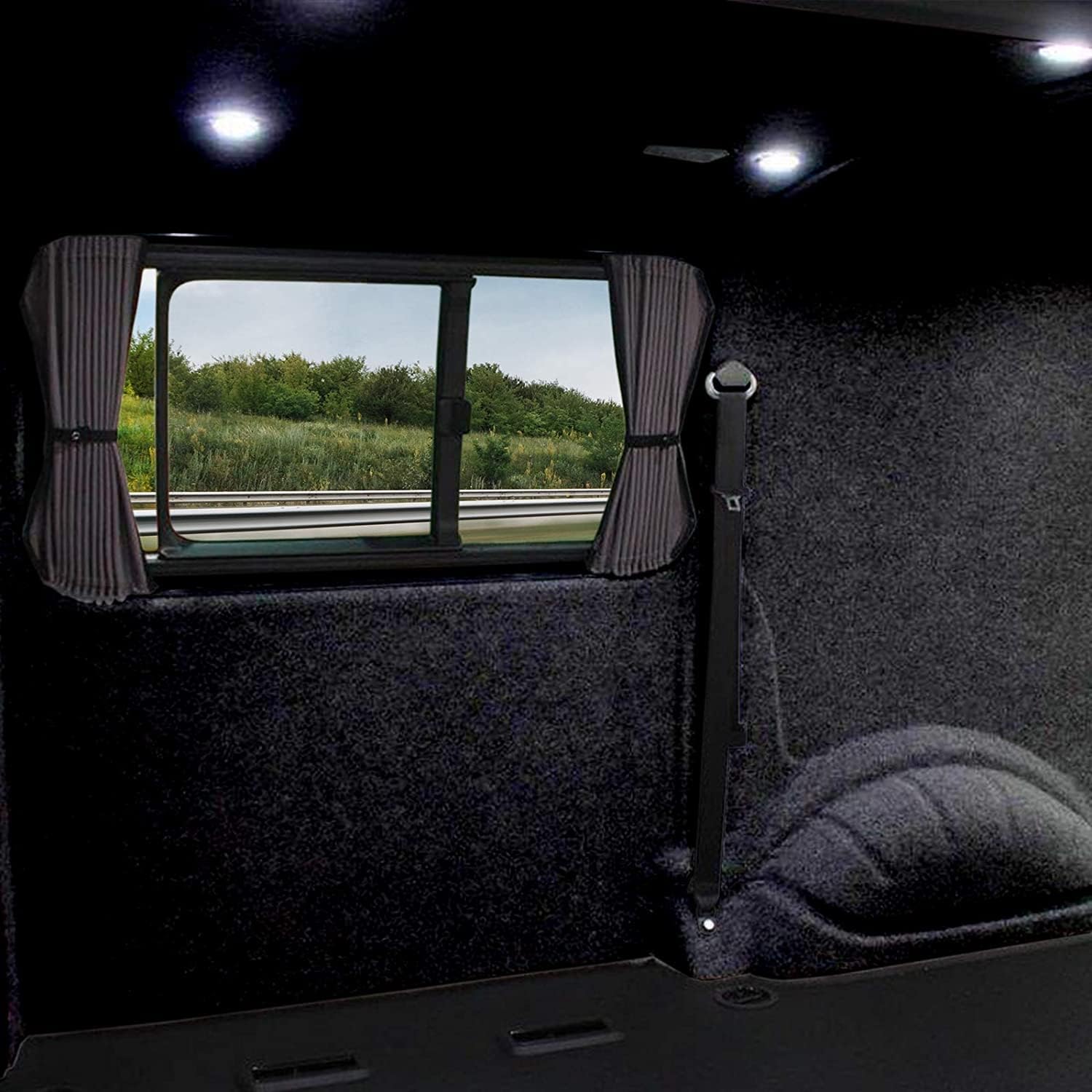 Detalle de KARAT Filzstoff – Bastelfilz, Bespannstoff Kfz Filzstoff, 200 x 150 cm, Schwarz