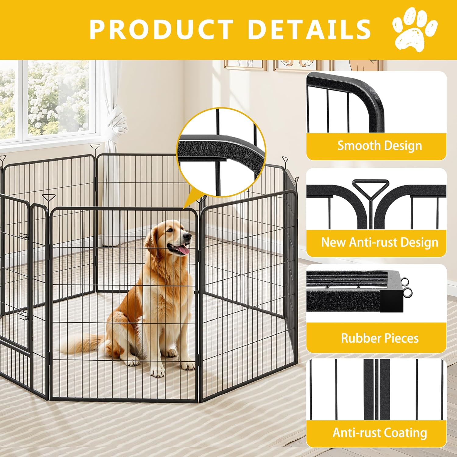 Thumbnail 6 de Pvpy Yvrd Dog Playpen, 32-Inch