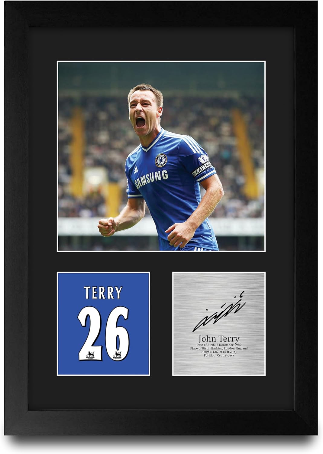 Thumbnail 4 de John Terry Chelsea Signed Photo – A4 Portrait Print in Black Mount