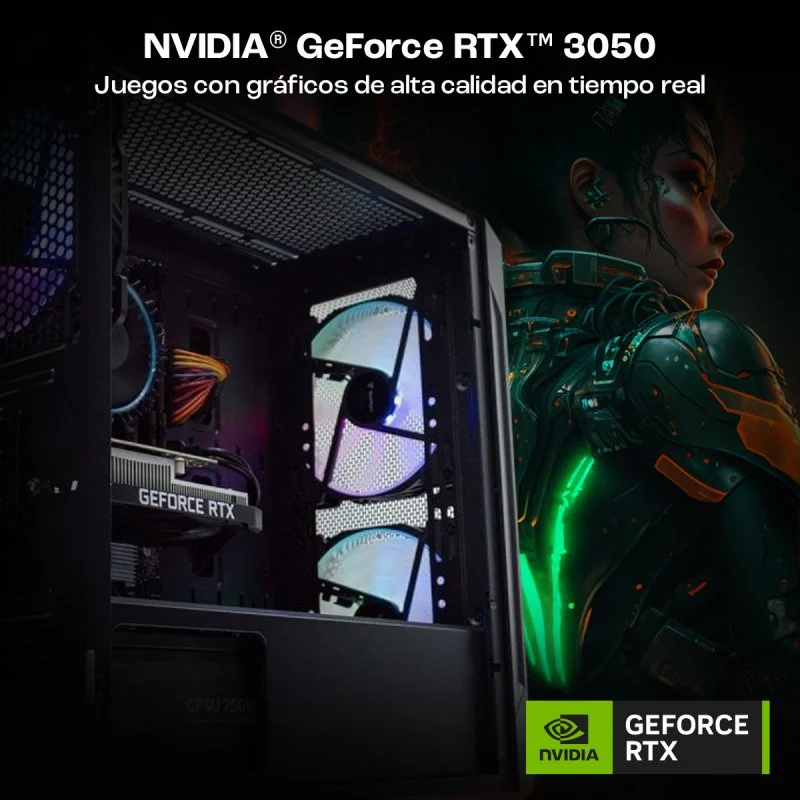 Thumbnail 2 de PcCom Lite AMD Ryzen 5 5500 / 16GB / 1TB SSD / RTX 3050 — Gaming compacto y equilibrado