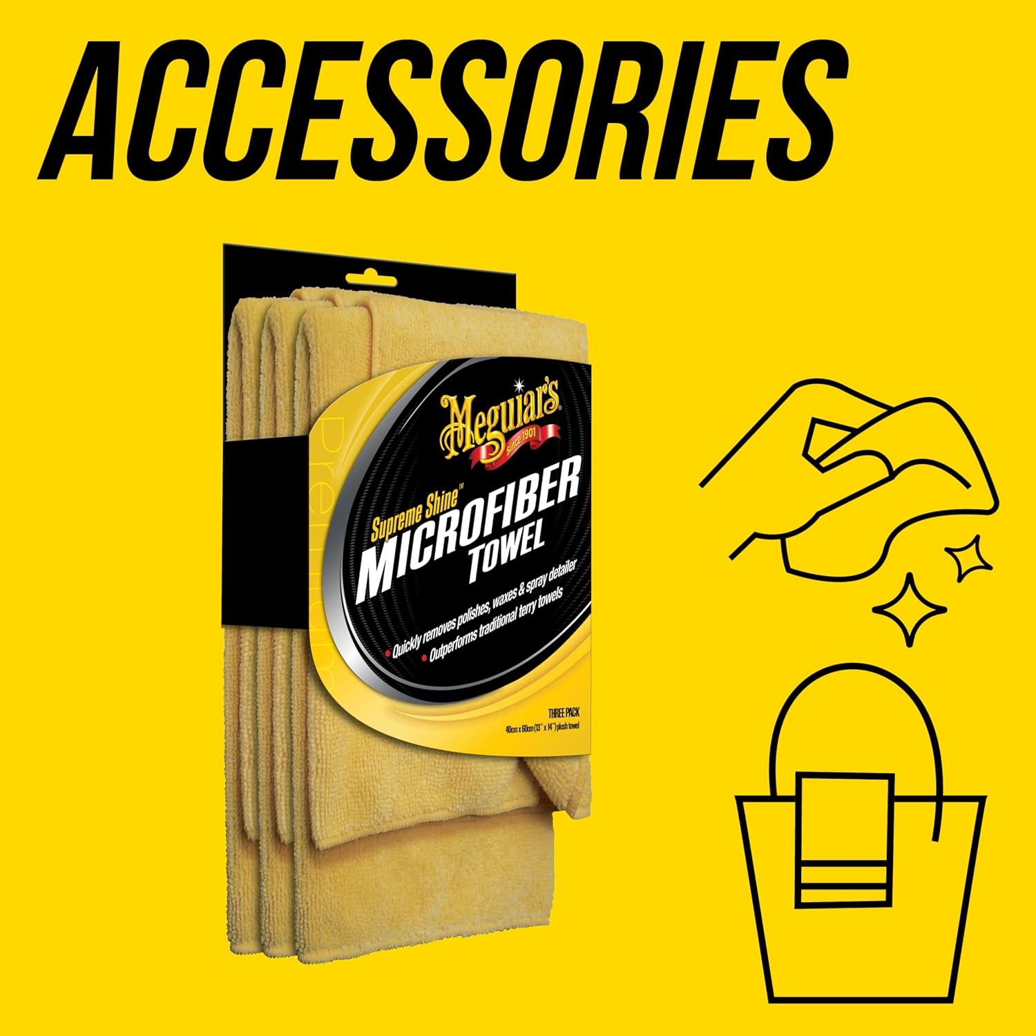 Thumbnail 1 de Meguiar's Supreme Shine Mikrofasertücher 3er Pack