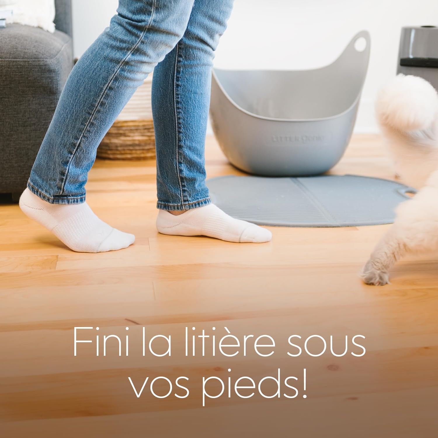 Thumbnail 6 de Tapis à litière Litter Genie pour bac à litière : pratique pour limiter les grains autour