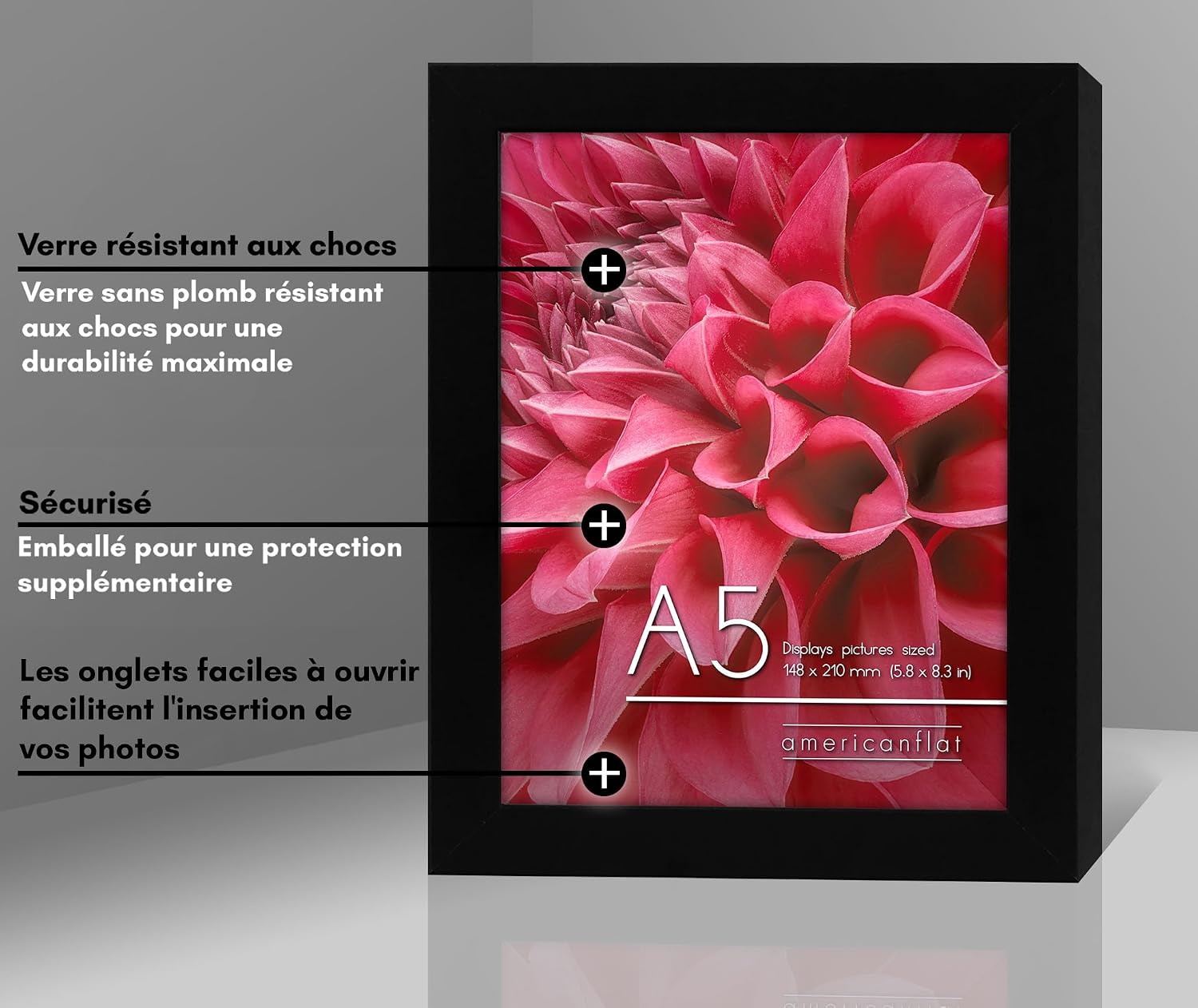 Thumbnail 6 de Americanflat Cadre Photo A5 Noir