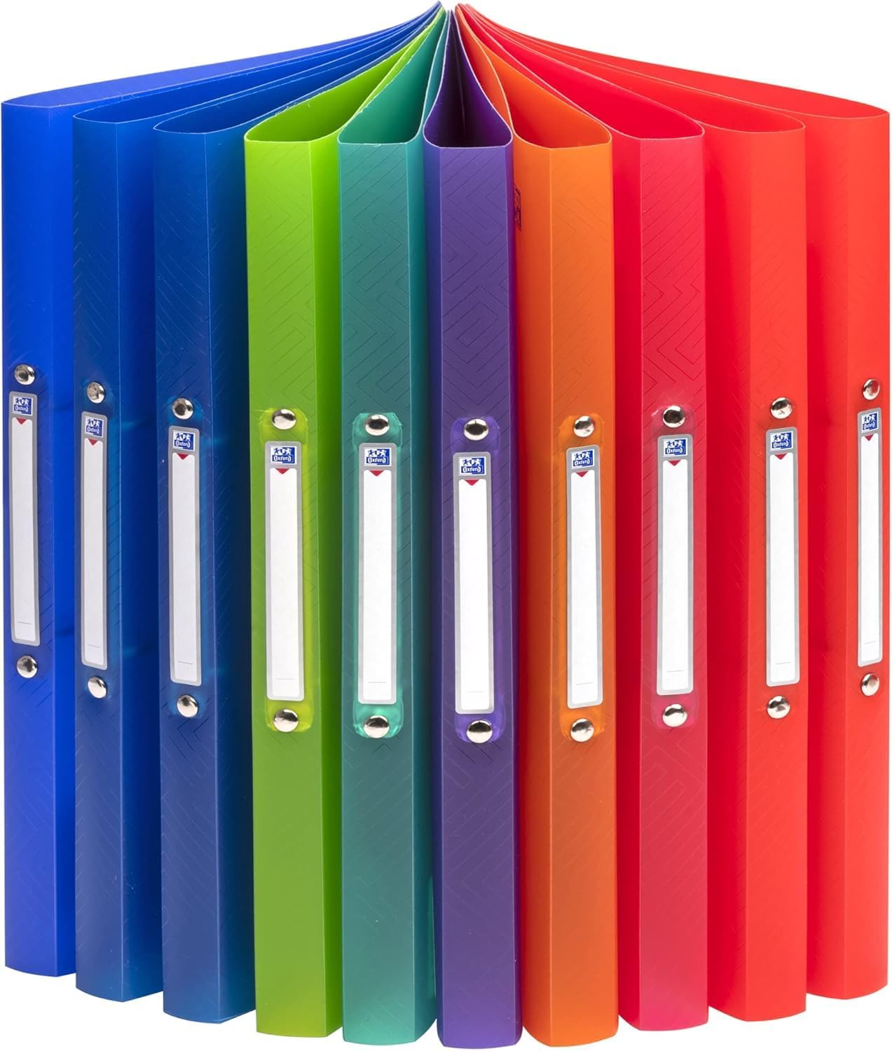 Detalle de Oxford URBAN Ringbuch A4, 2 cm Rücken, transluzent, 10 Stück – 8 Farben