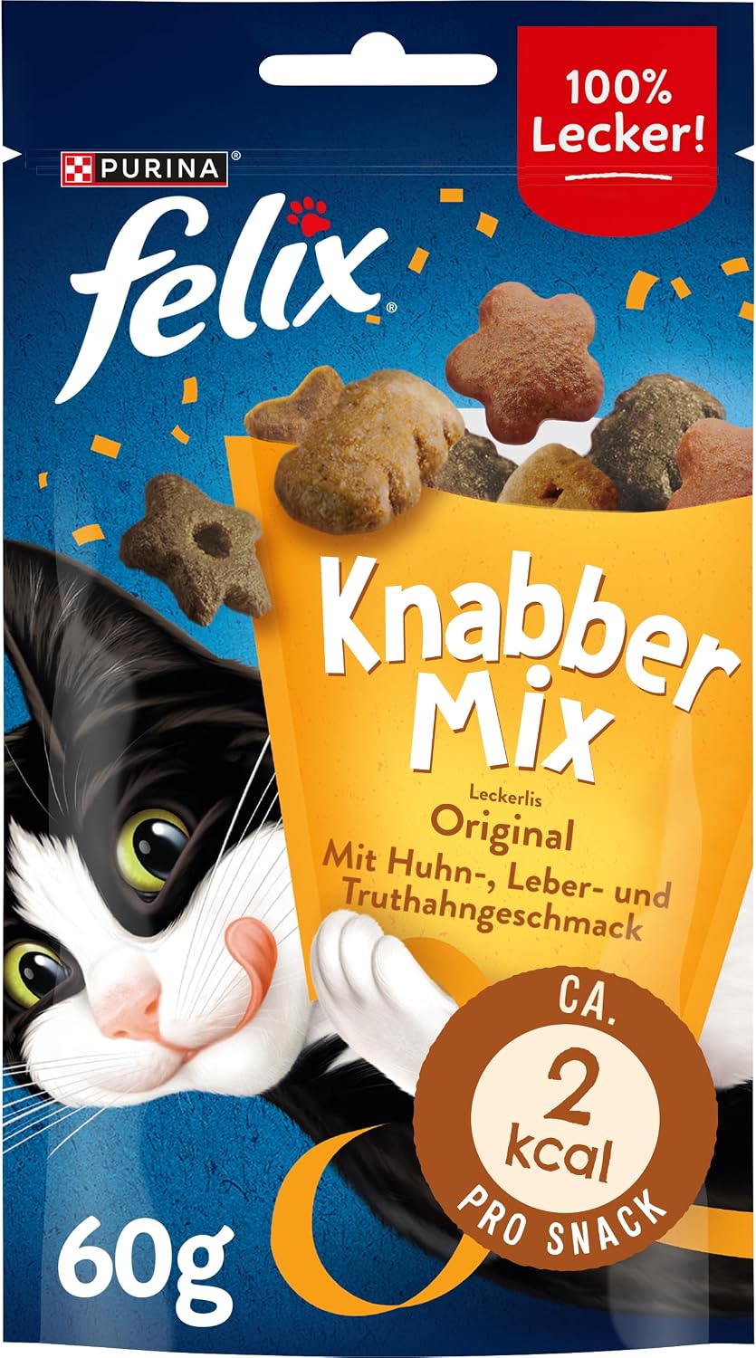 Detalle de Felix KnabberMix Original 8Ă60 g Katzensnack đ±