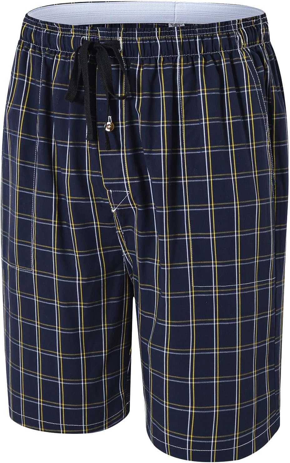 Detalle de MoFiz Men's Plaid Pajama Shorts 3-Pack: Lightweight Woven Cotton Sleep & Lounge Bottoms