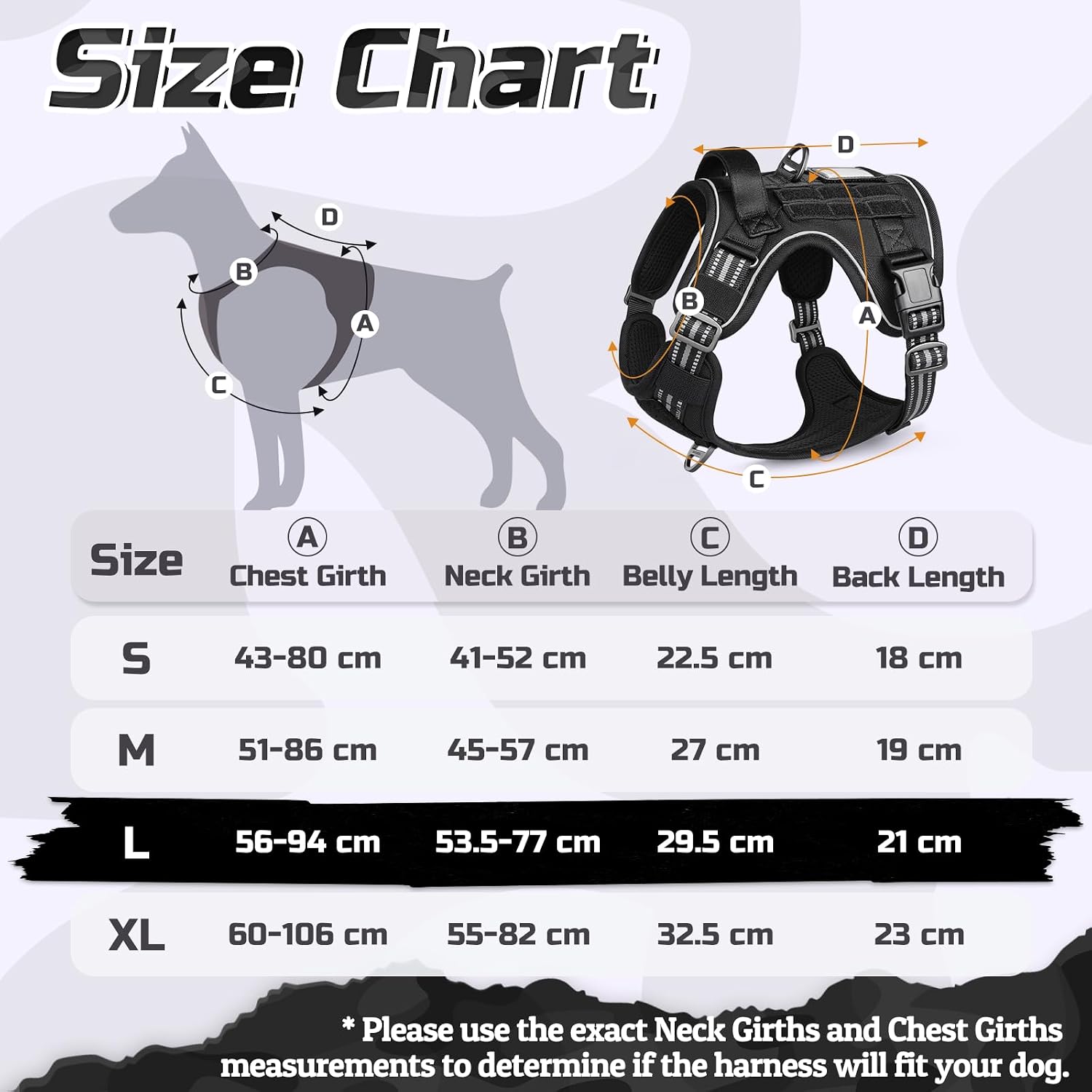 Detalle de Rabbitgoo No Pull Dog Harness Large Black L