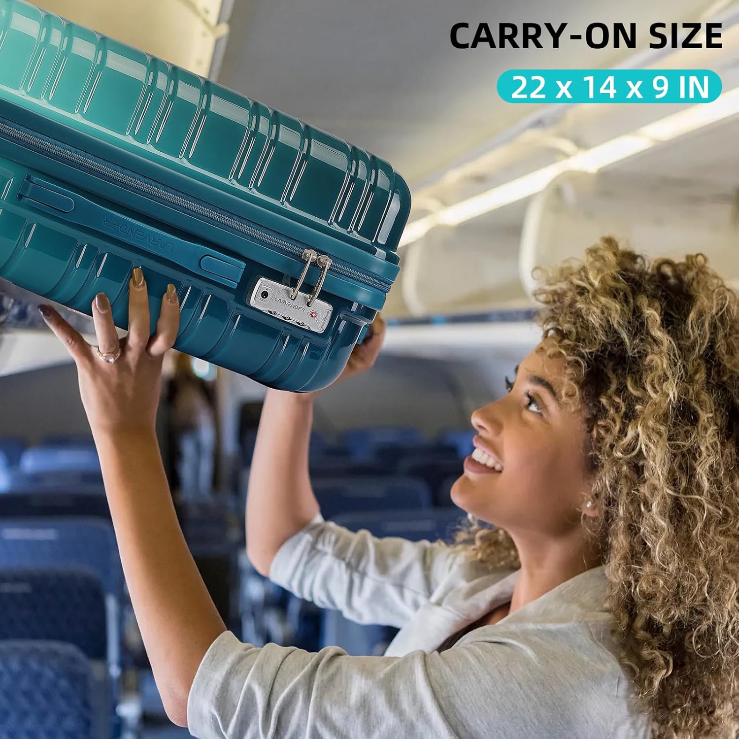 Thumbnail 4 de LARVENDER Luggage Sets 3 Piece 20 Inch Carry-On