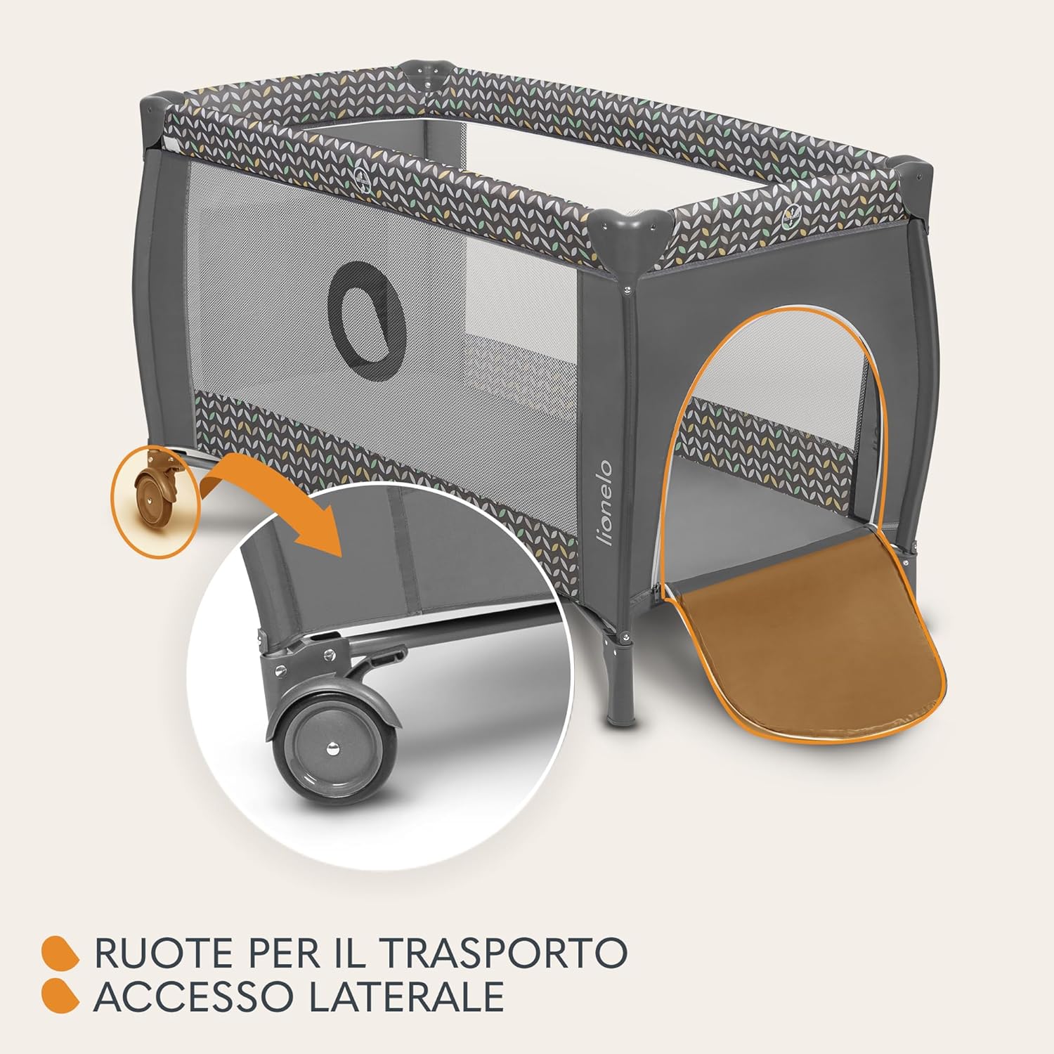 Thumbnail 4 de LIONELO Lettino da Viaggio SVEN con Materasso – Lettino pieghevole 2 livelli, fasciatoio, baldacchino e accessori per 0–36 mesi