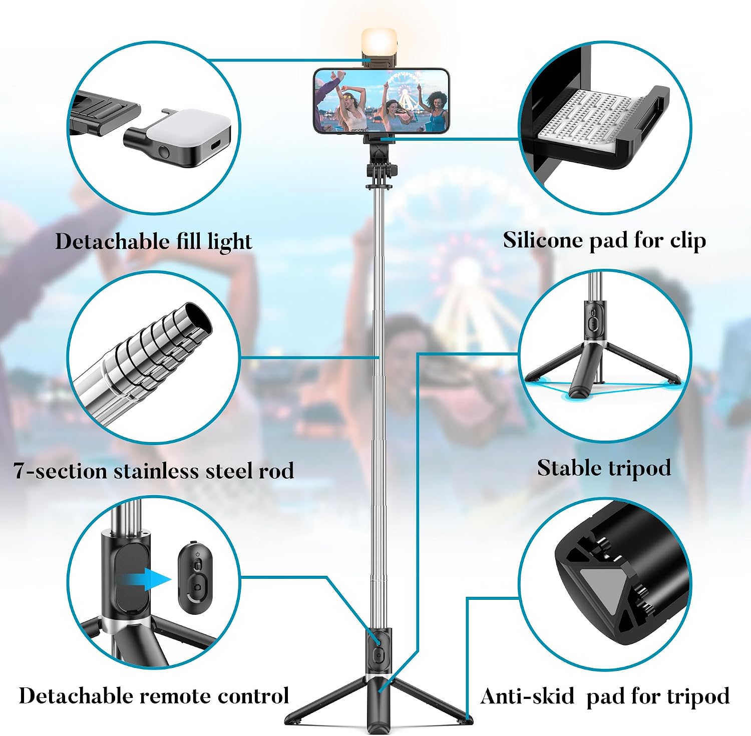 Detalle de Selfie Stick Phone Tripod, 41-Inch