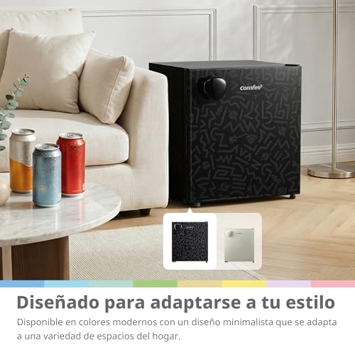 Detalle de COMFEE' 43L Refrigerador Mini Compacto 1 Puerta con Chill Box 0–10 °C, Negro