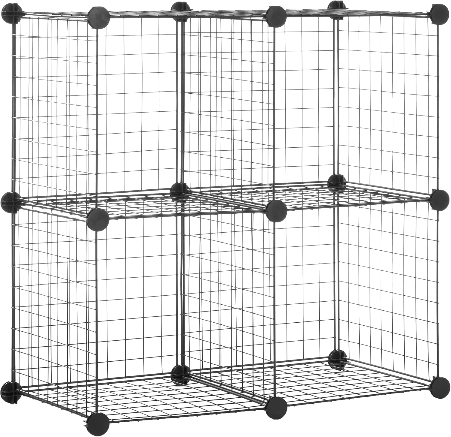 Detalle 2 de Amazon Basics 6‑teil Würfelregal aus Metall Schwarz 77 x 37 x 113 cm