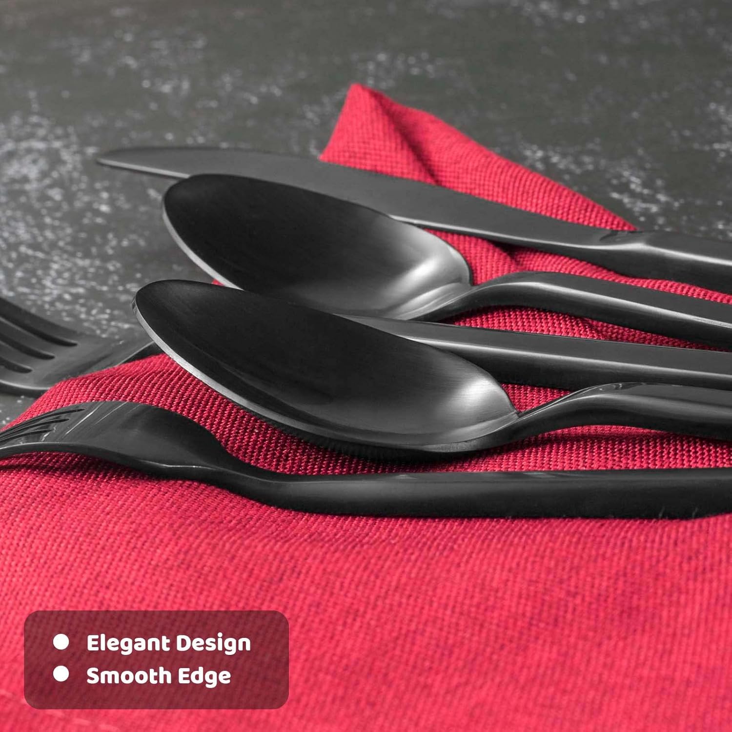 Thumbnail 6 de Alata Cube 45-Piece Forged Stainless Steel Flatware Set: Service for 8 with Utensil-Serving Pieces