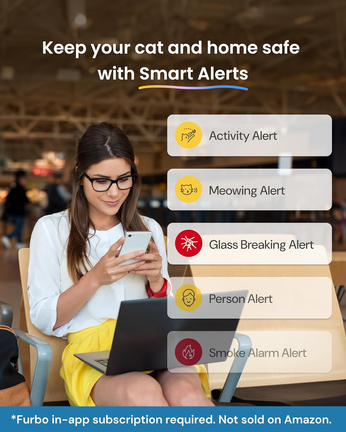 Thumbnail 3 de Furbo 360° Cat Camera with subscription required (3-month commitment to unlock) – smart pet camera, 2-way audio & night vision