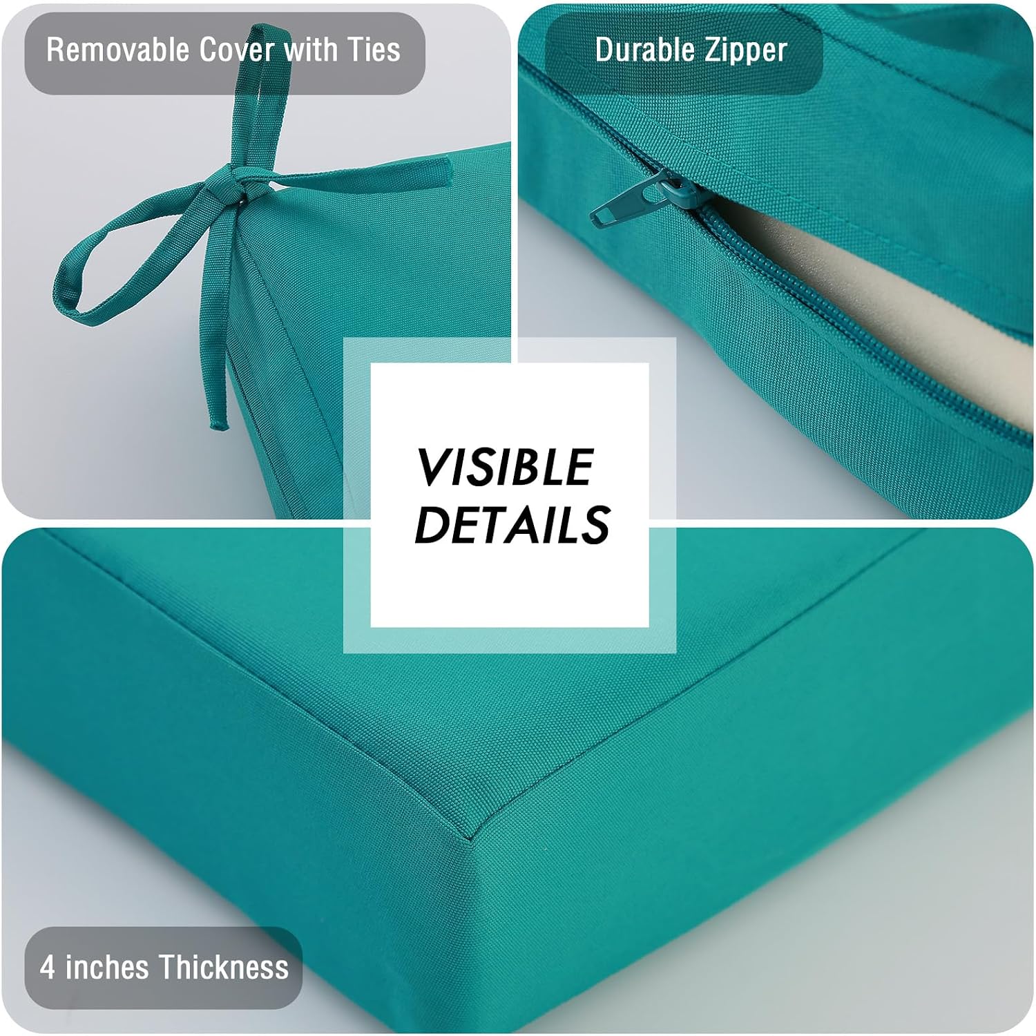 Thumbnail 6 de idee-home Outdoor Seat Cushions 28.5 x 28.5