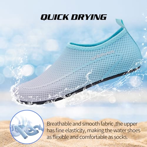 Thumbnail 4 de WateLves Swim Water Shoes Aqua Socks Barefoot for Sea Beach Swimming – Blue/Gray (UK 6/7)