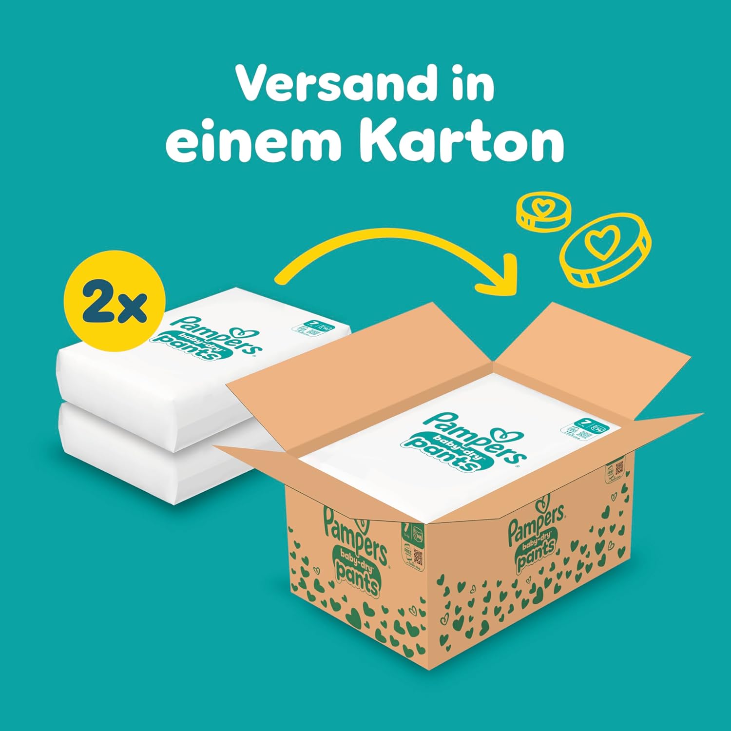 Thumbnail 1 de Pampers Baby-Dry Pants Größe 7 – 148 Stück, 15 kg+, 360° auslaufsichere Passform
