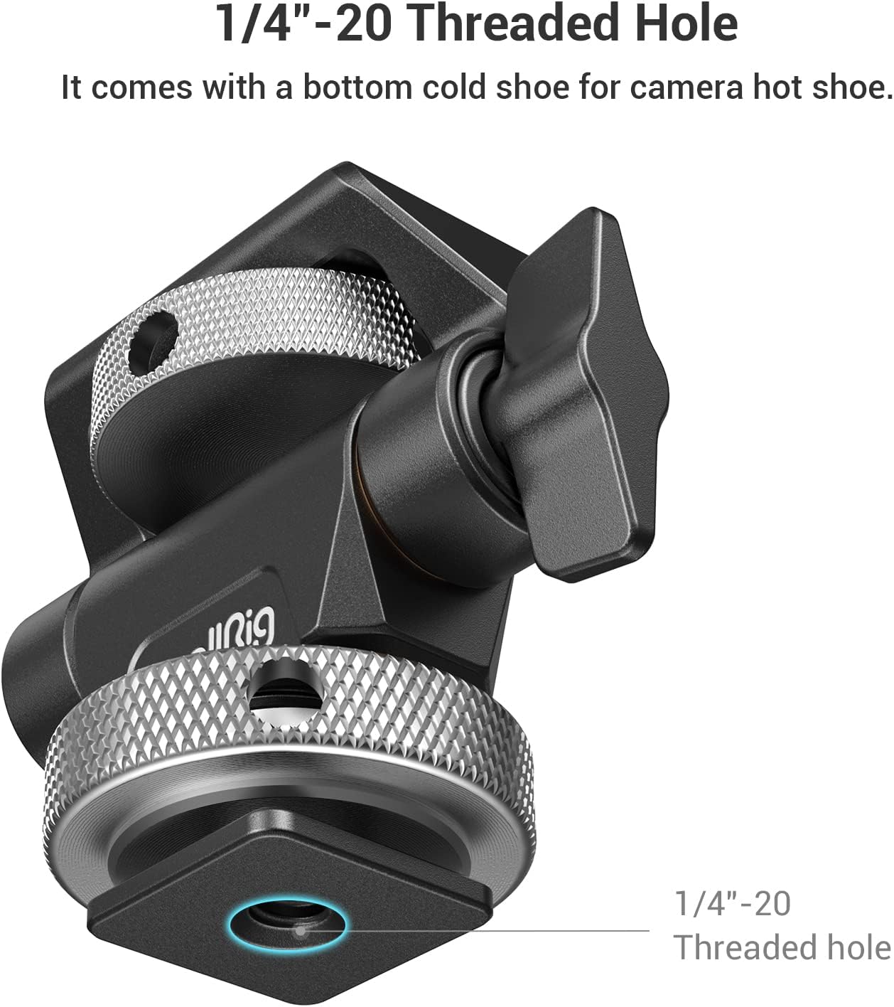 Detalle de (LIVELLO) SMALLRIG 2905B supporto per monitor con cold shoe, 360° e inclinazione fino a 180°