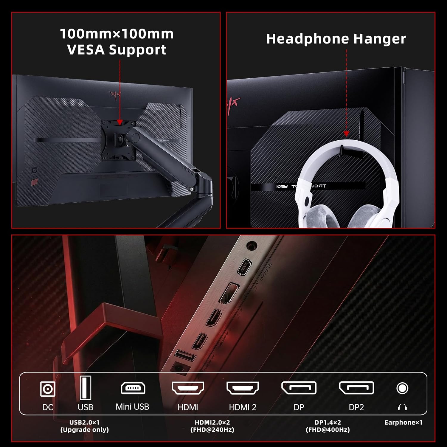 Thumbnail 6 de KTC 25M1 400Hz Gaming Monitor 24.1": Fast TN, Hooded Shield, and 400Hz for Esports