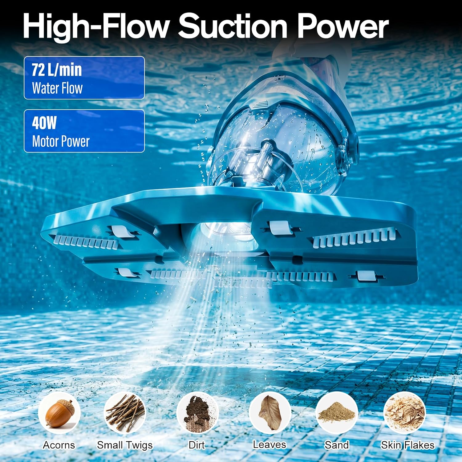 Thumbnail 3 de STARRYBOT Cordless Pool Vacuum Cleaner with Telescopic Pole