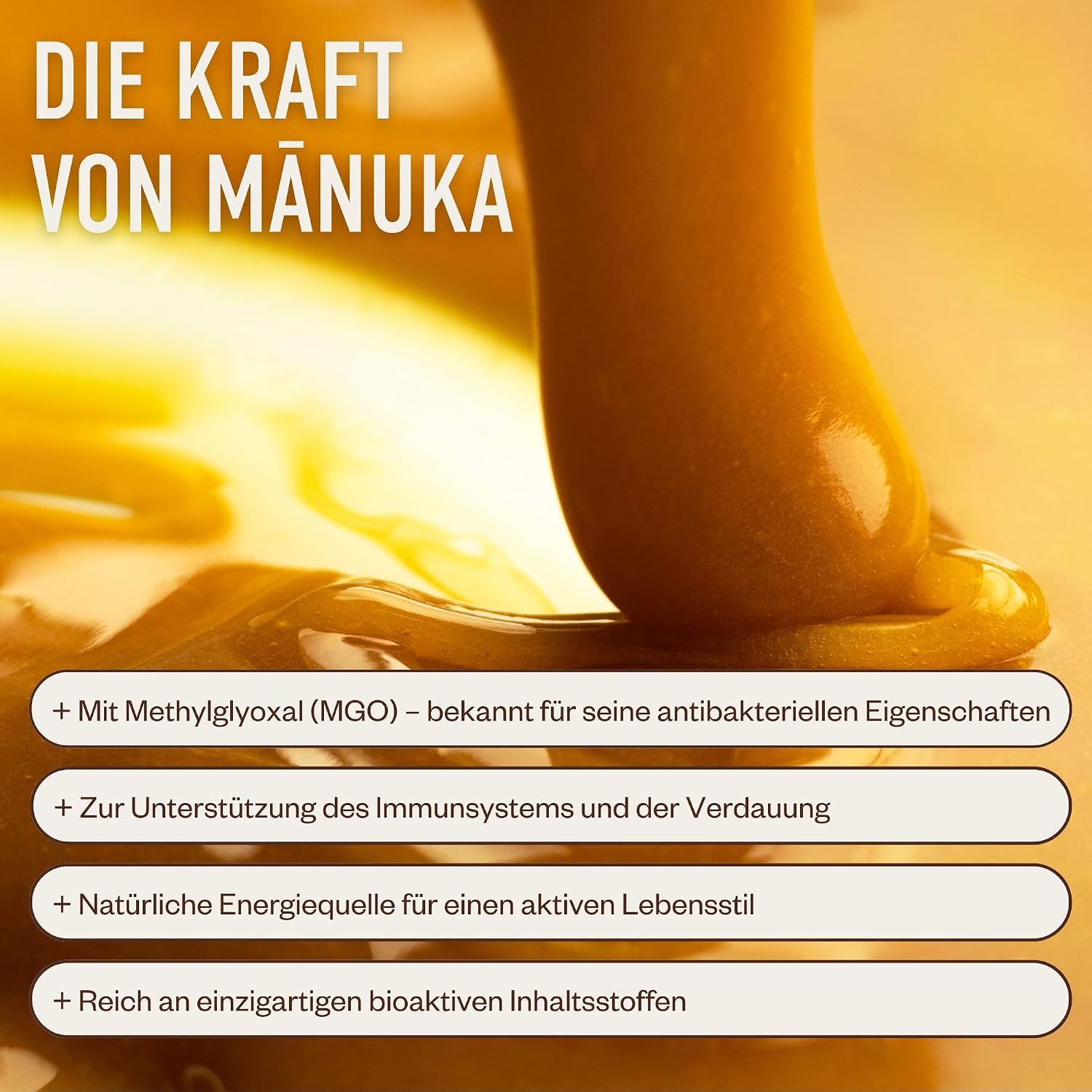 Detalle de Egmont Honey Manuka Honig 829+ (MGO 20+ / UMF 500+) – zertifizierter MGO- und UMF-Gehalt, 500 g