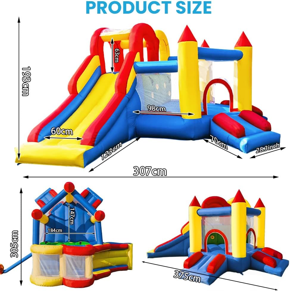 Thumbnail 5 de Baralir Bouncy Castle with 3 Slides — Inflatable Jump Centre for Kids (Indoor & Outdoor)