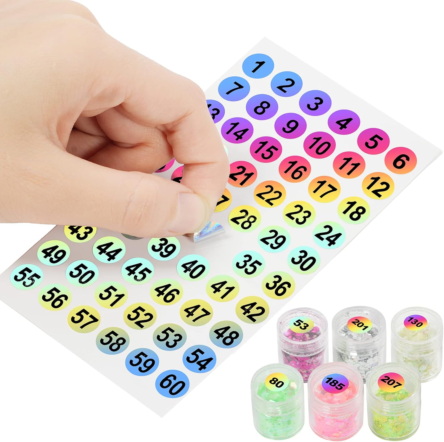 Thumbnail 2 de OSDUE 600 autocollants numérotés 10 mm 🔖
