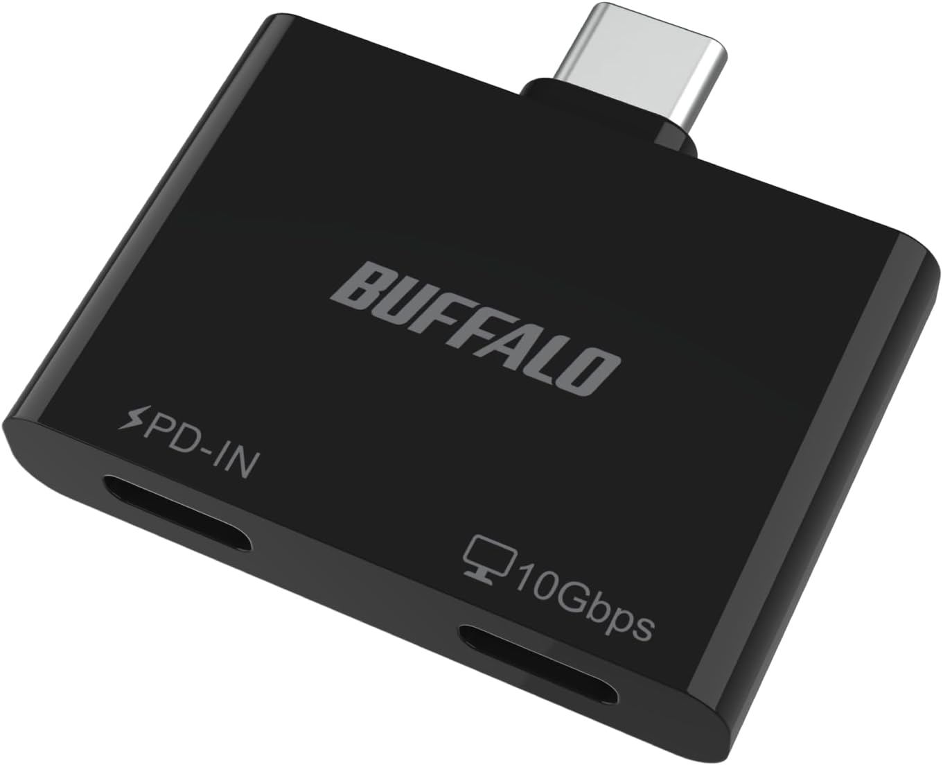 Detalle de バッファロー BSHM2U105C1PBK USB-C 2ポートハブ、PD入力・4K/60Hz映像出力対応