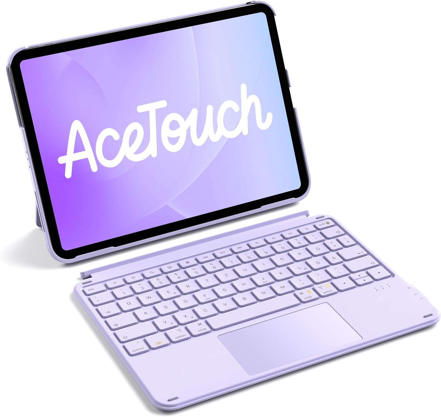 Detalle de Inateck AceTouch KB04122 Tastaturhülle für iPad 10/11 (QWERTZ) – ultraleicht, abnehmbar mit Touchpad