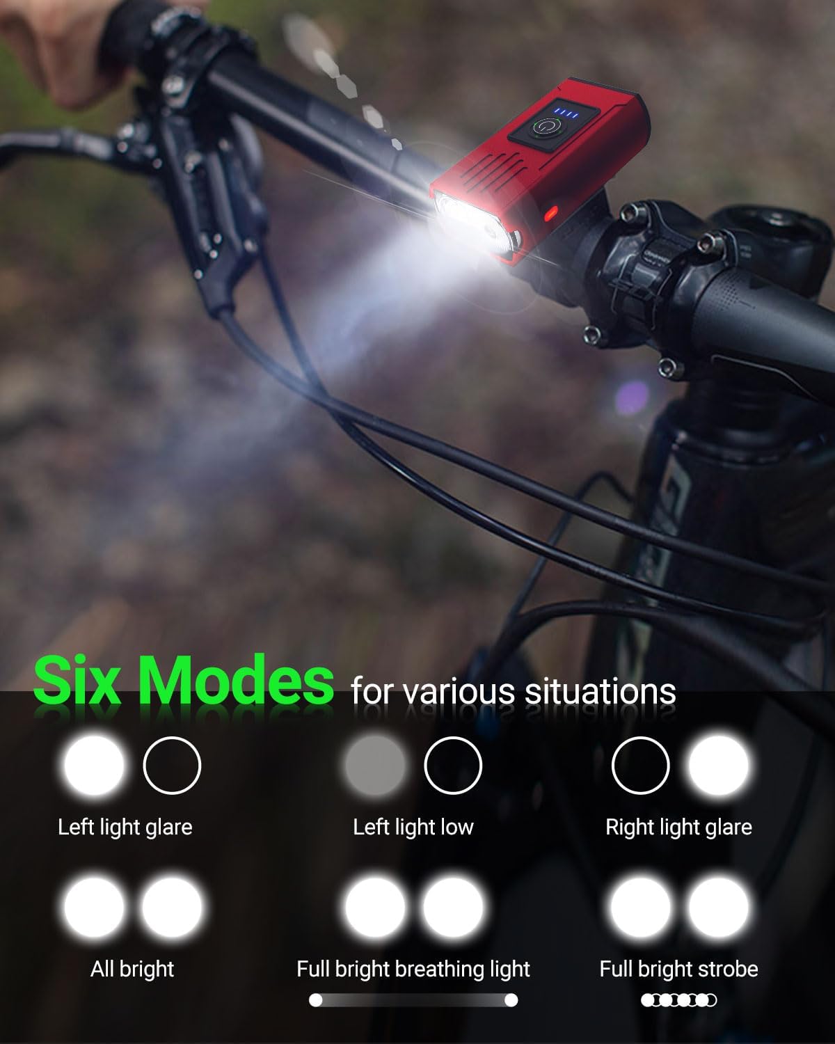 Detalle de Victoper Bike Light Set with 6+4 Modes