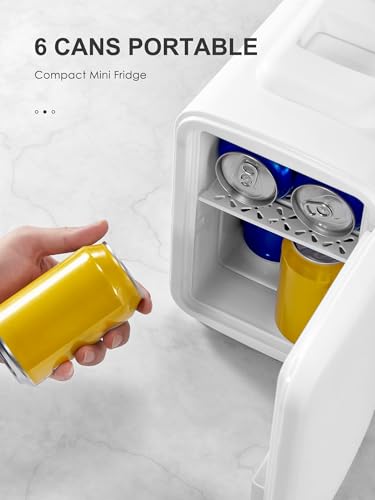 Thumbnail 3 de Reemix Mini Fridge 4 Litre: Portable 6 Can Cooler & Warmer in Pearlescent White