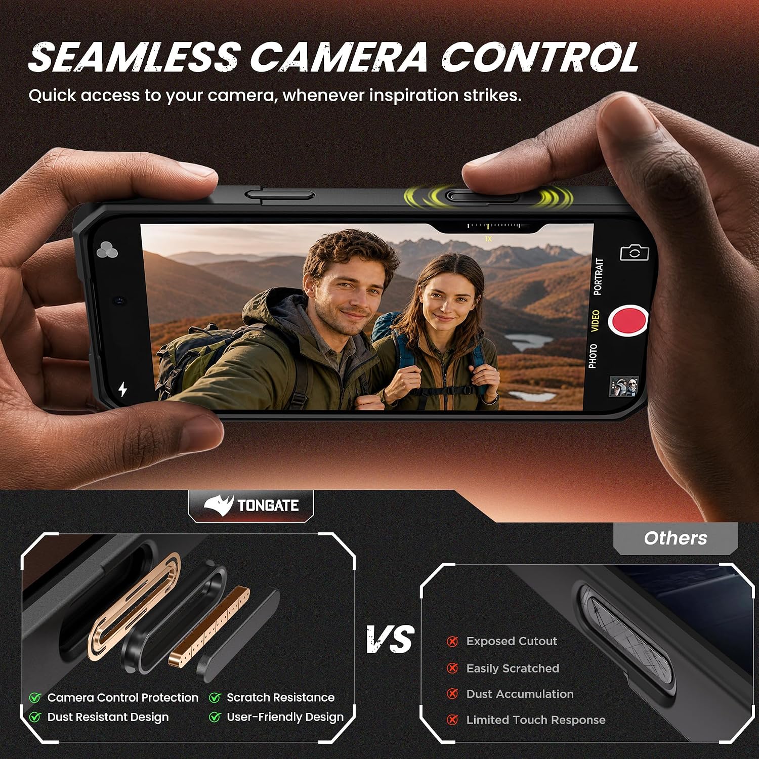 Thumbnail 6 de TONGATE iPhone 18 Pro Max Case with Magnetic Stand, MagSafe and Privacy Screen