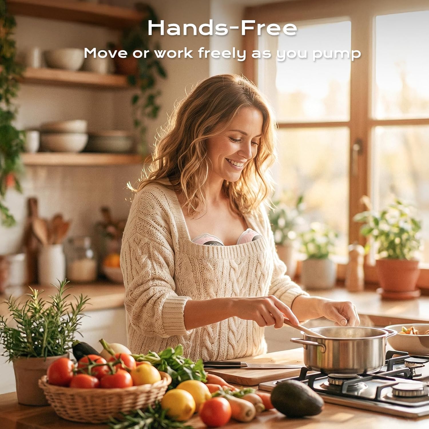 Detalle de Wearable Breast Pump Electrical — Hands-Free, 4 Modes & 9 Levels, USB-C Rechargeable, 2-Pack